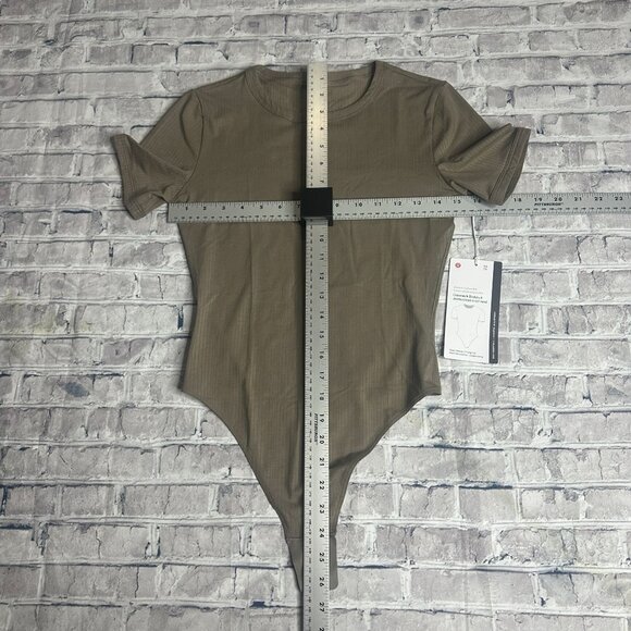 NWT Lululemon Stretch Cotton Rib Crewneck SS Bodysuit Thong Size XS (WSHG) - Picture 16 of 16